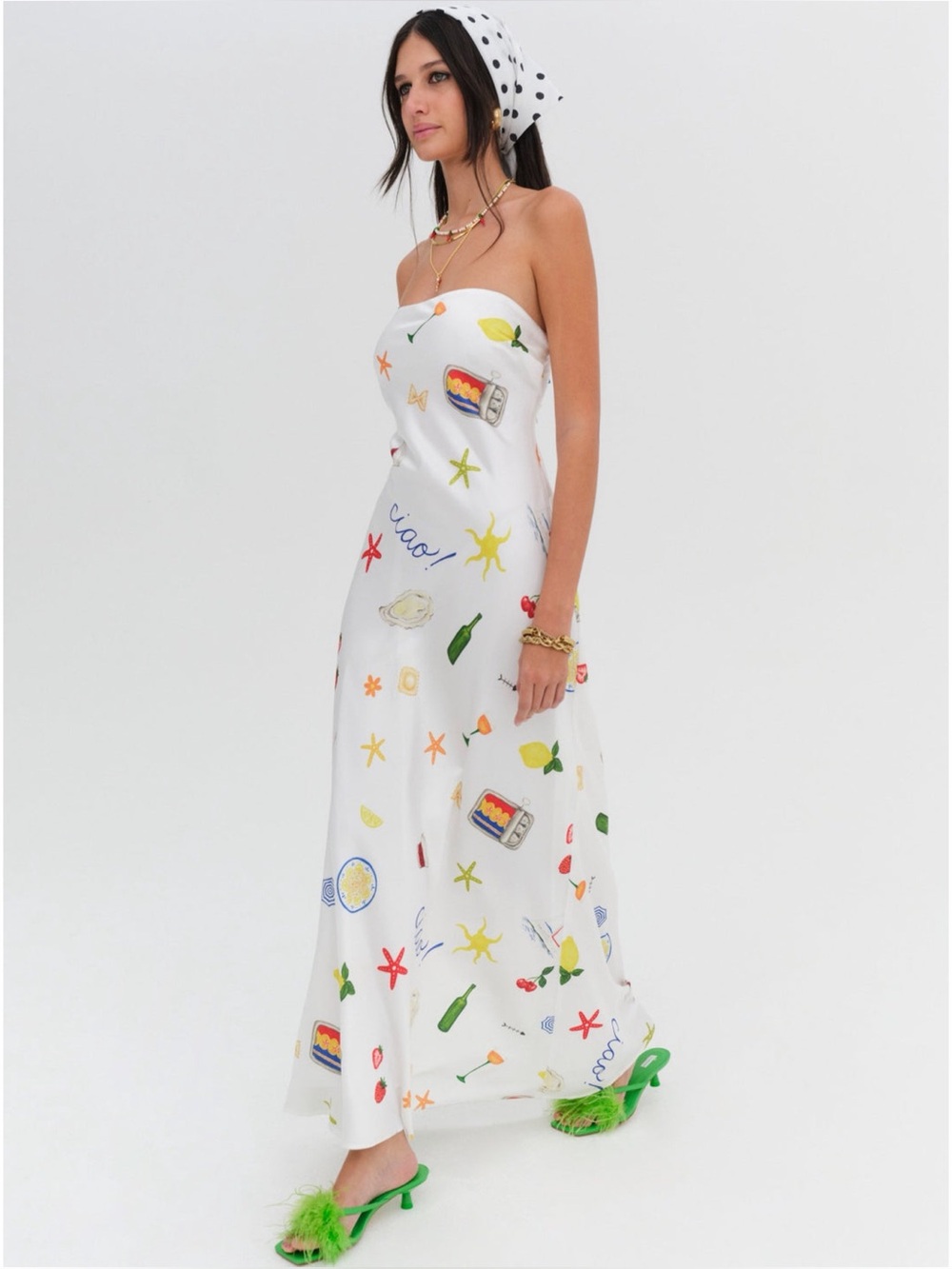 For Love & Lemons Carla Strapless Maxi Dress